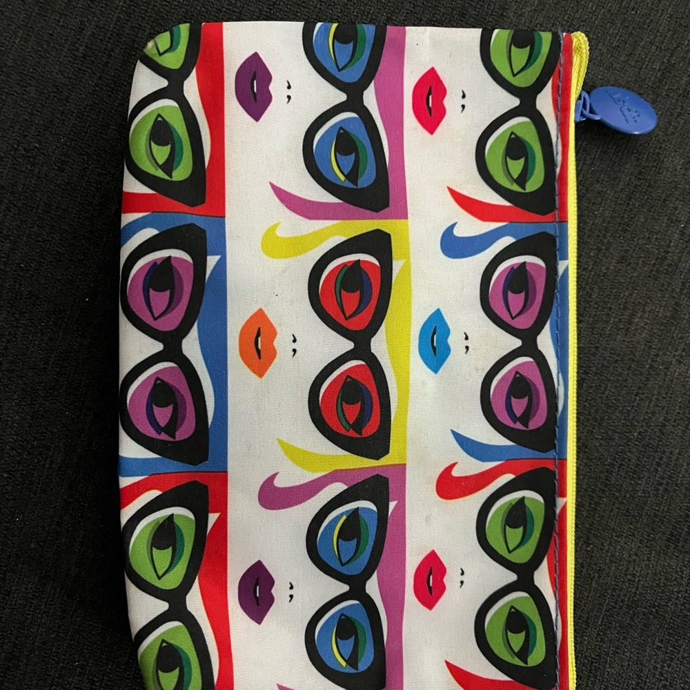 Ipsy Colorful Eyeglasses Pattern Pouch